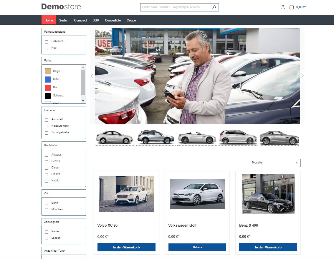 Webseiten für Autohäuser und Autohändler